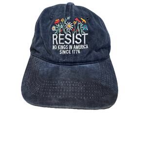 RESIST Washed Graphic Dad Hat Political Floral Baseball Cap Adjustable Unisex